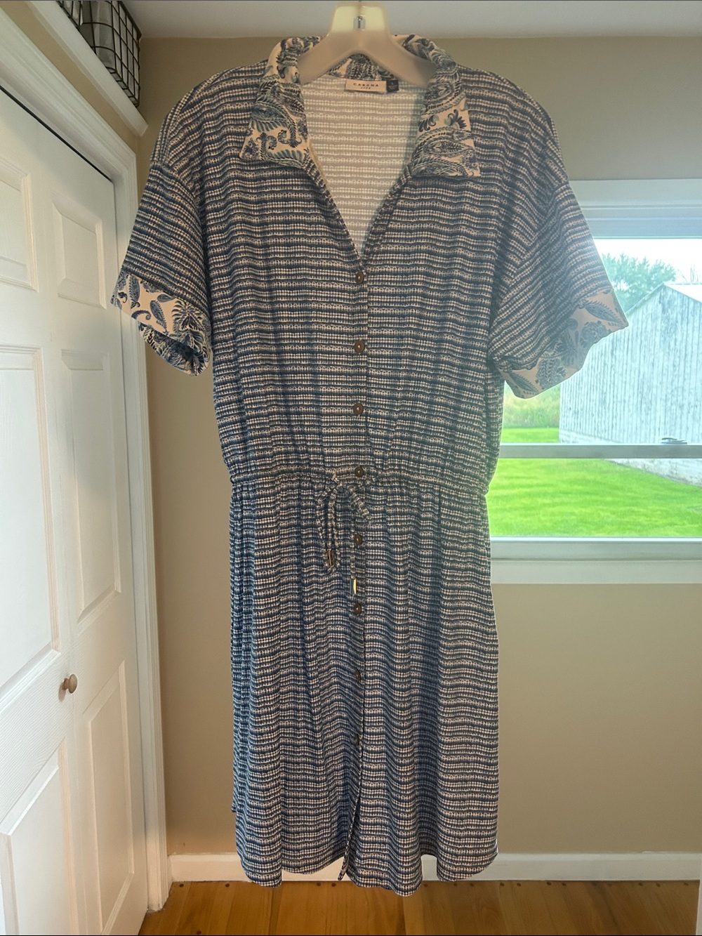 Cabana Life Blue and White Striped Midi Dress